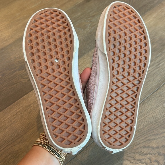 Vans Old Skool Pink Glitter Sneakers | Girls Size 3 - Picture 9 of 12
